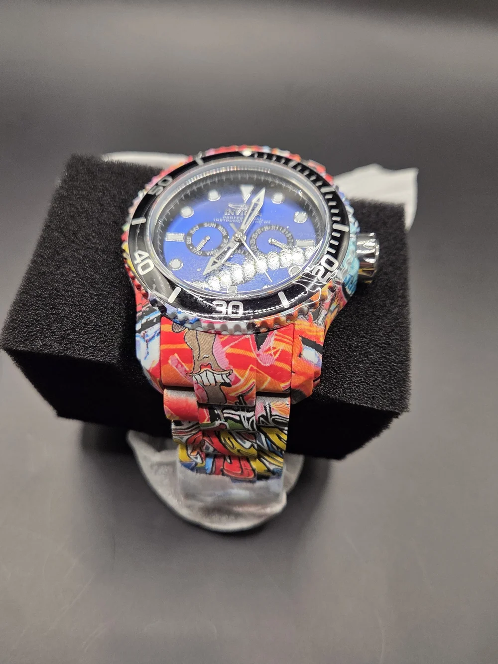 Invicta Pro Diver 47856 Men's 48.8mm Graffiti Hydroplated Blue Dial Quartz Watch